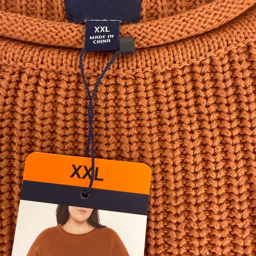 GAP burnt orange cable knit sweater XXL